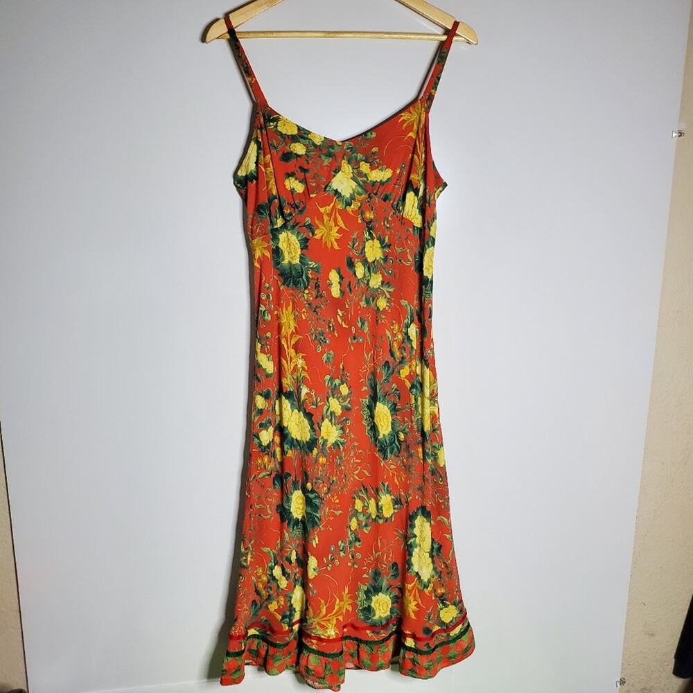 Jam's World Vintage folk Flower midi tank dress in Great condition Size Large